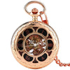 Taschenuhr Skelett Roségold