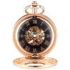 Taschenuhr Skelett Roségold